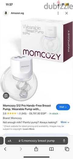 momcozy s12single breast pump