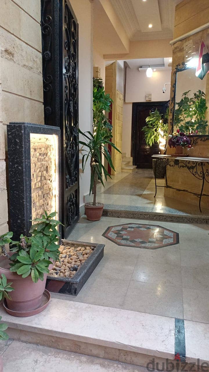 Apartment with private garden, Prime View for rent at the lowest available price / fully furnished - Al Narges - New Cairo - Fifth Settlement 2