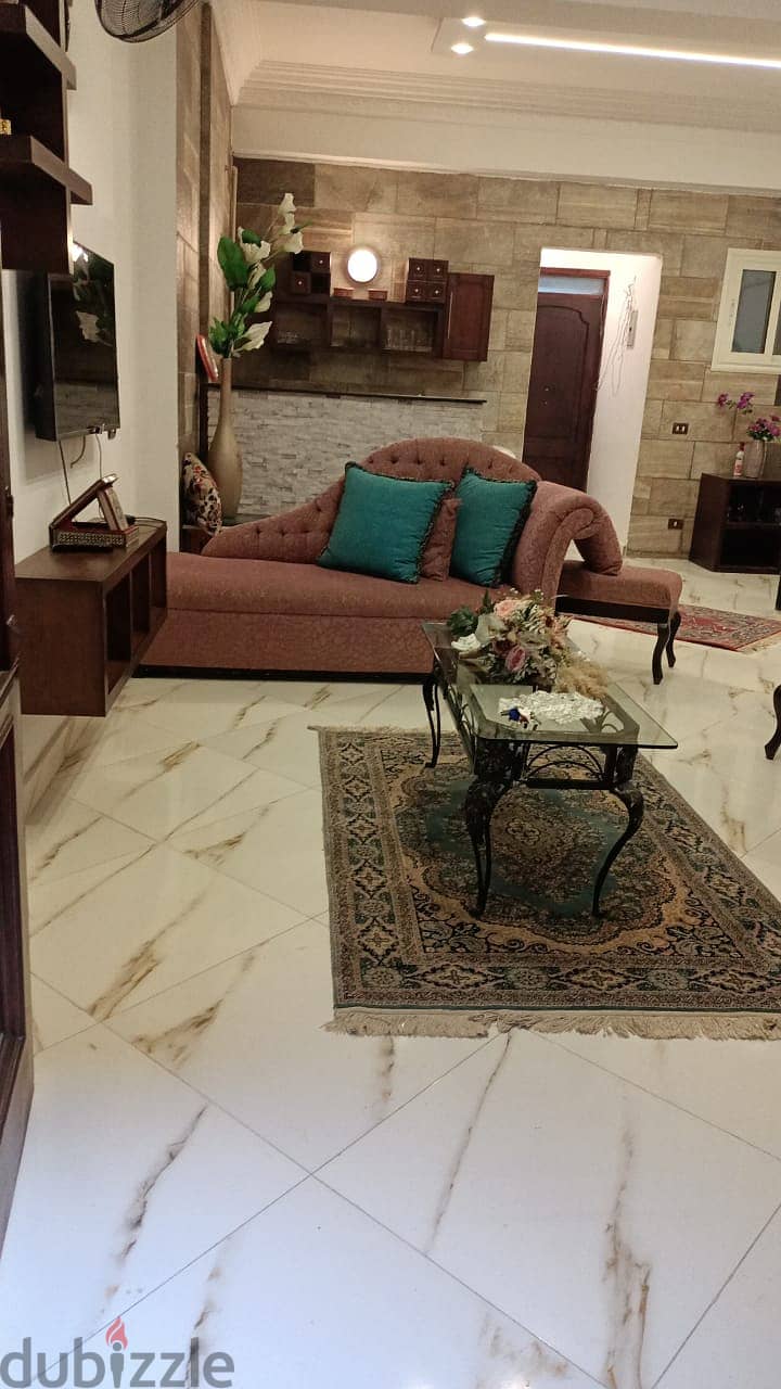 Apartment with private garden, Prime View for rent at the lowest available price / fully furnished - Al Narges - New Cairo - Fifth Settlement 10