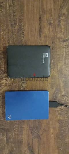 segate external HDD 1 TB blue/western 500 GB black