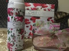 chiffone perfume set مجموعة عطر شيفون الاماراتية