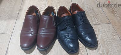 ٢ حذاء جلد طبيعي مقاس ٤١