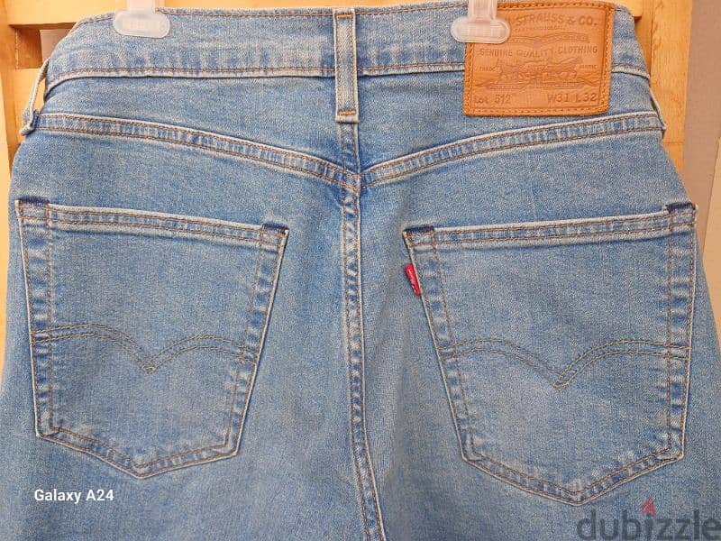 بنطلون جينز صيفى Levi's 512 باكستاني الصنع  مقاس w31 (مستعمل) 2