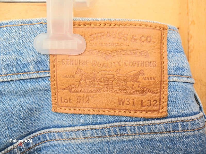 بنطلون جينز صيفى Levi's 512 باكستاني الصنع  مقاس w31 (مستعمل) 8