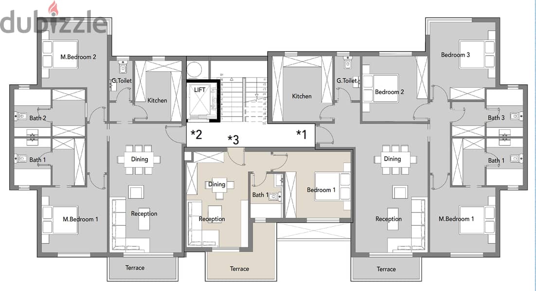 Apartment for sale 155m in Badya palm hills, New octobor city بادية بالم هيلز, مدينة أكتوبر الجديدة 1