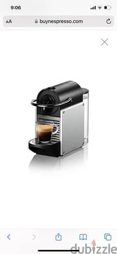 Nespresso pixie silver coffee machine