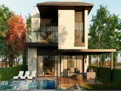 Sky Villa *Resale* in Telal East, with a roof area, first row, on the Lagoon