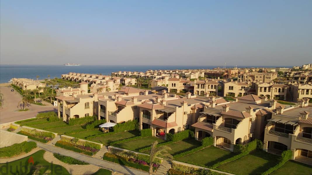 Chalet with garden for sale 180m immediate receipt fully finished ultra super La Vista Topaz Ain Sokhna Panorama Sea View special discount on cash 17