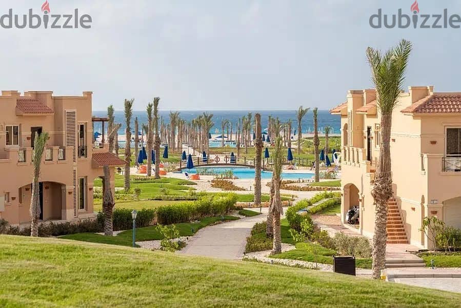 Chalet with garden for sale 180m immediate receipt fully finished ultra super La Vista Topaz Ain Sokhna Panorama Sea View special discount on cash 36