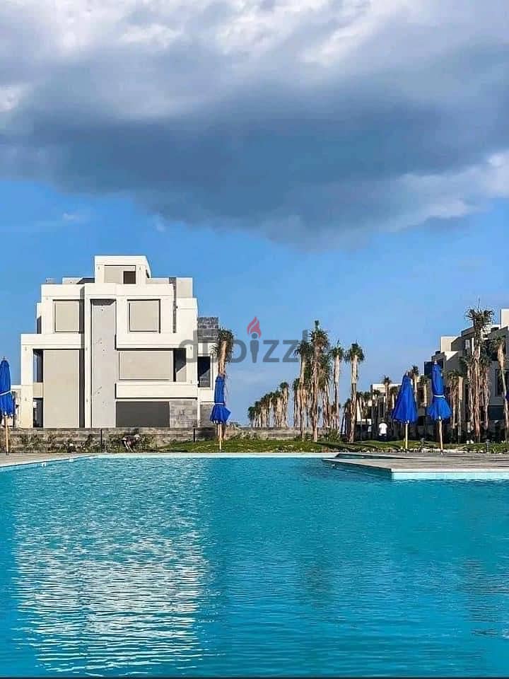 Chalet 2 Bed Lagoon View for Sale at Hyde Park Sea Shore North Coast Ras Alheikma with installments 8 years 10% downPayment Prime Location first row 2