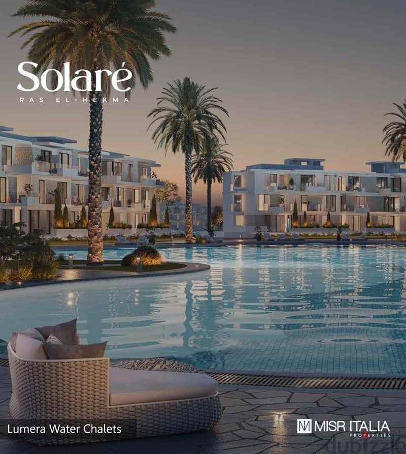 Solare in Ras el hekma - Lagoons Chalet -100m over 8 years Installments 0