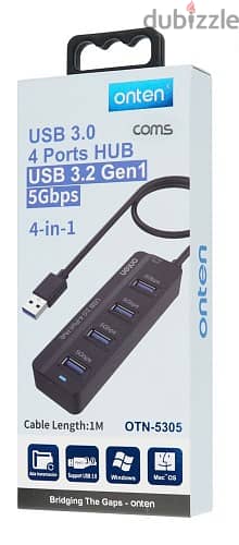 ONTEN 4 Port USB 3.0 HUB with 1M Cable 3