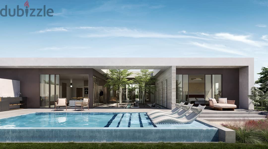 For sale, a fully finished, French-designed villa in Solana, Sheikh Zayed, on the Dabaa axis, directly next to Sodic 7