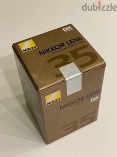 New AF-S DX NIKKOR 35mm f/1.8G for sale عدسة ٣٥مم - ١. ٨ جديدة للبيع