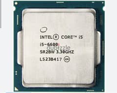 بروسيسور Intel Core i5 6600 معاه المروحة الاصليه