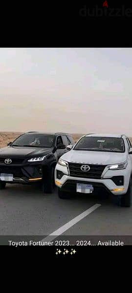 Toyota Fortuer model 2023 for rent للايجار