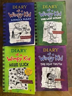 مجموعة “ the diary of a wimpy kid” اربع كتب منوعة جديدة