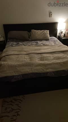 bed 180 with mattress & 2 comods from IKEA , in a very great condition