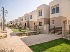 Twin house with immediate delivery in Palm Hills Compound, New Cairo, with a 20% down payment and the rest over 8 years without interest.
