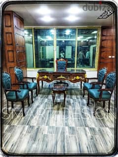 غرفة مكتب كلاسيك وزاري بايوه فرنساوي خشب زان احمر روماني #مكاتب كلاسيك