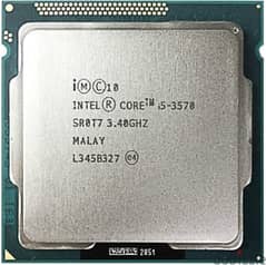 Intel processor i5 3570 3.40GHZ بروسيسور بحالة ممتازة بيشغل الألعاب