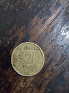 20 سنت ايطالي من 2002