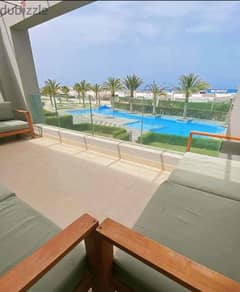 ready to move - chalet for sale in la vista ras el hikma ,north coast , sea view &lagoon (3BR) with installments , fully finished high quality