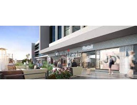 With view on main road The Hub Mall from waterway 79 sqm  Retail For sale in New Cairo 5