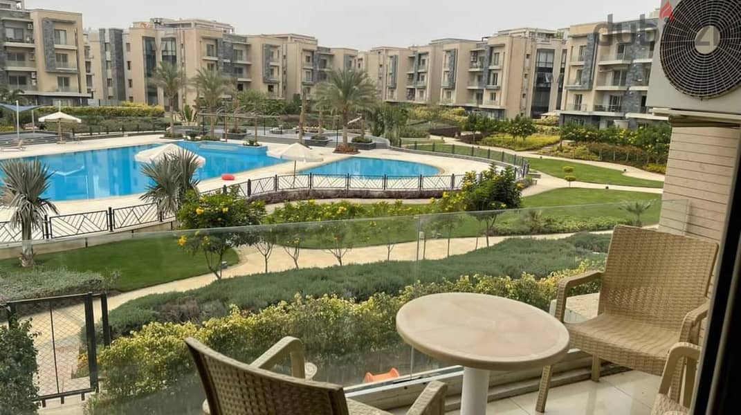 Ground floor apartment with garden for sale in a fully-serviced compound (Galleria), wall by wall, with Mivida 1