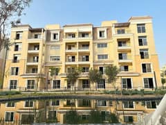 For sale, an apartment in a garden with a 42% discount on cash and installments over 8 years in Amazing Location in Cairo, in the Sarai Compound in fr