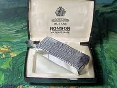Ronson Varaflame Butane lighter. . . . . Silver Plated. . . . . Made In England