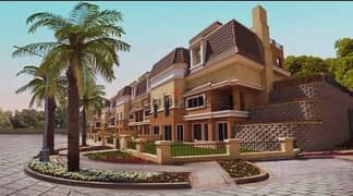 For sale, a twin house in Saras Compound, 4 floors, in installments over 6 years, next to Madinaty. A discount of 6 million is available in the case o
