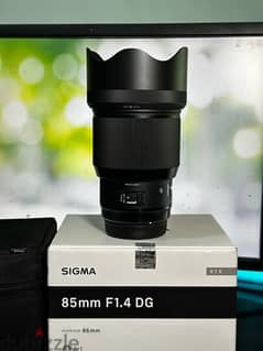 Sigma art 85mm 1.4 For canon بحالة جديدة