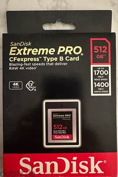 SanDisk CFexpress Type B 512G extreme pro