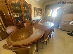 dining table 8 chairs with niche (console)