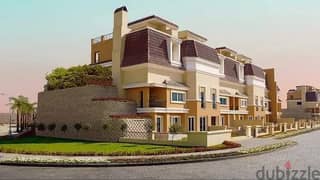 villa  for sale in compound sarai new cairo 5 master bedrooms & 4 floor 5%down payment & installment 8 years