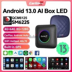 Carlinkit Newest Android 13.0 Ai Box LED 8+128GB Qualcomm 8-cores 3in1