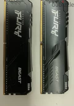 Kingston Fury Beast 8Gb DDR4 3200Mhz RGB Desktop Memory (2 sticks)