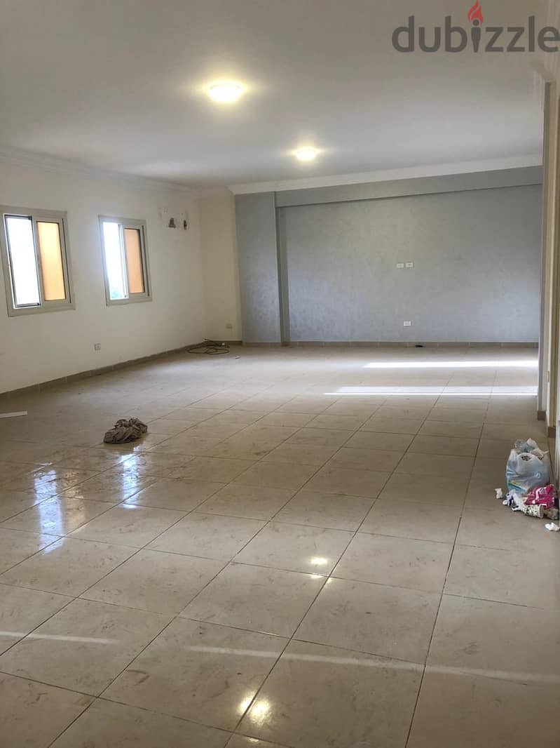 Apartment for rent, residential or administrative, in the Southern Investors District, on Mohamed Naguib axis, near Al-Diyar Compound   Suitable for a 0