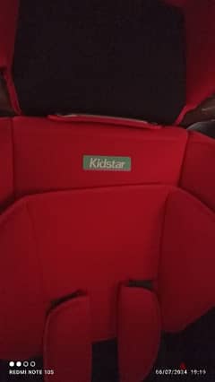 KIDSTAR kids car seat red*black كرسي سيارة للأطفال لم يستخدم أحمر*أسود