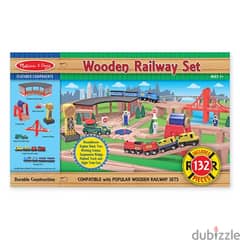 Wooden Railway Set - Melissa & Doug Brand