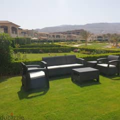 Ready to Move, Fully Finished and Fully Furnished Ground with Garden Chalet for Sale with Full Sea View in La Vista Topaz