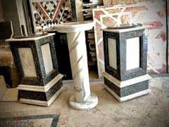 marble table and seats ترابيزه و كراسي رخام