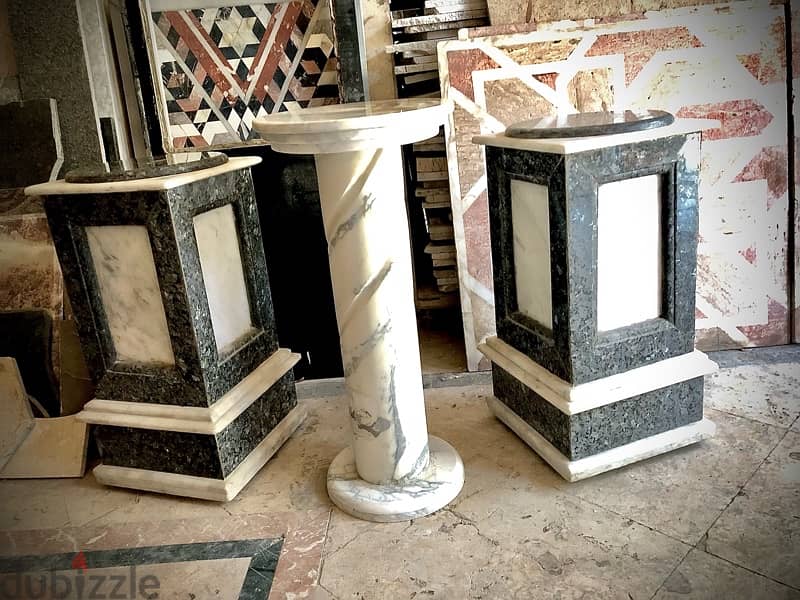 marble table and seats ترابيزه و كراسي رخام 0