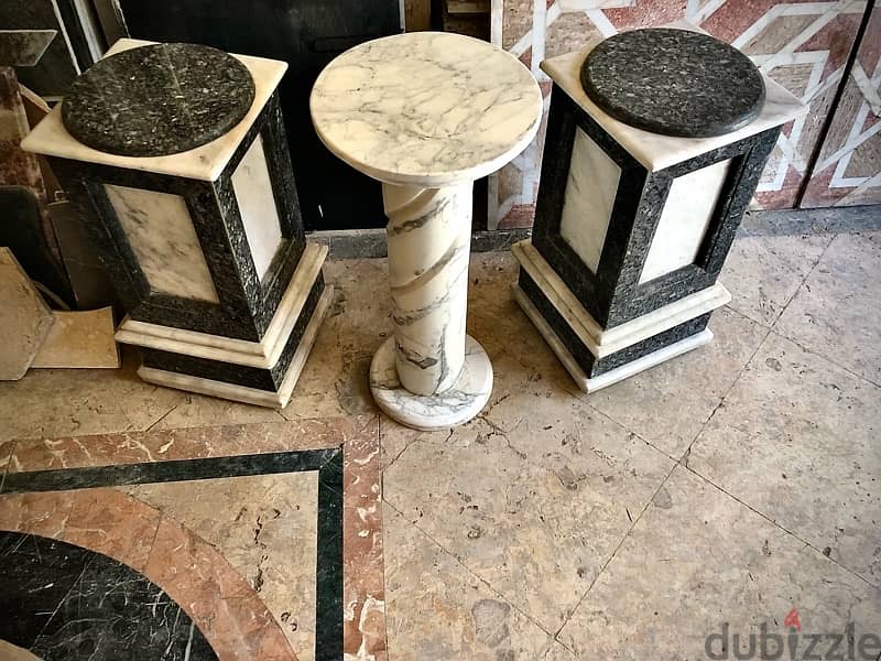 marble table and seats ترابيزه و كراسي رخام 1