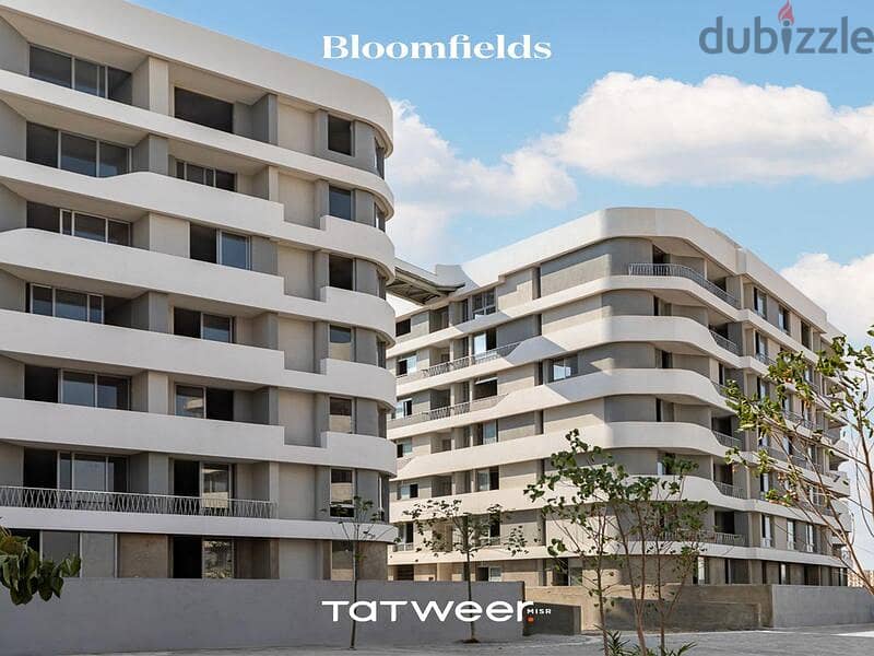 شقة دور ارضي للبيع بمقدم وتقسيط في كمبوند بلوم فيلدز من شركة تطوير مصر في مدينة المستقبل Bloomfields 3