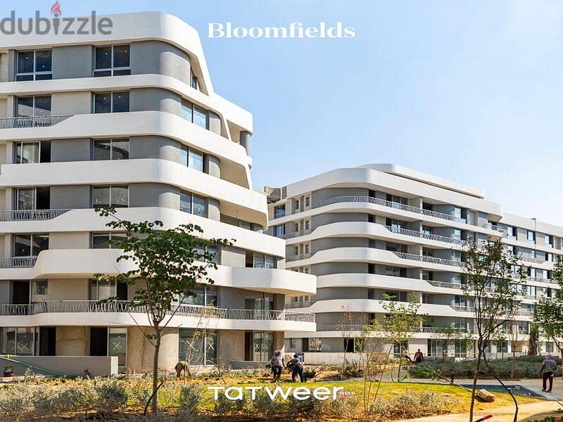 شقة دور ارضي للبيع بمقدم وتقسيط في كمبوند بلوم فيلدز من شركة تطوير مصر في مدينة المستقبل Bloomfields 5
