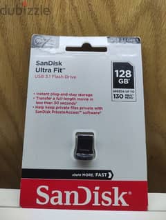 فلاشة سانديسك SanDisk الترا فيت 128 جيجا بايت فلاش درايف