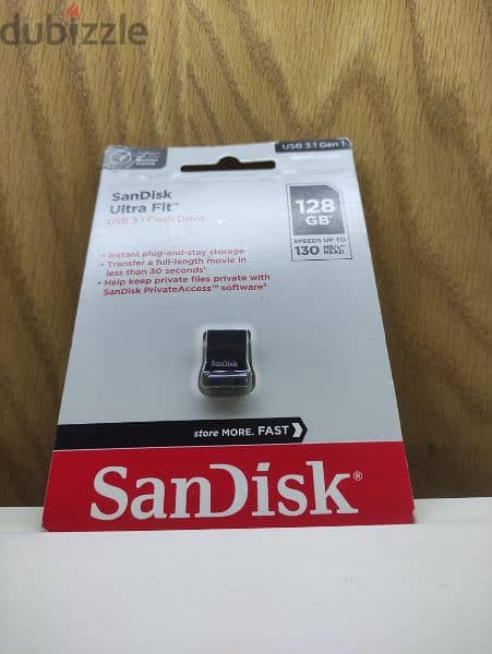 فلاشة سانديسك SanDisk الترا فيت 128 جيجا بايت فلاش درايف 4