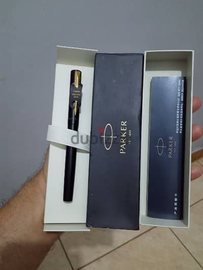 قلم باركر حبر   Parker Frontier Matte Black Gold Nib GT Fountain Pen